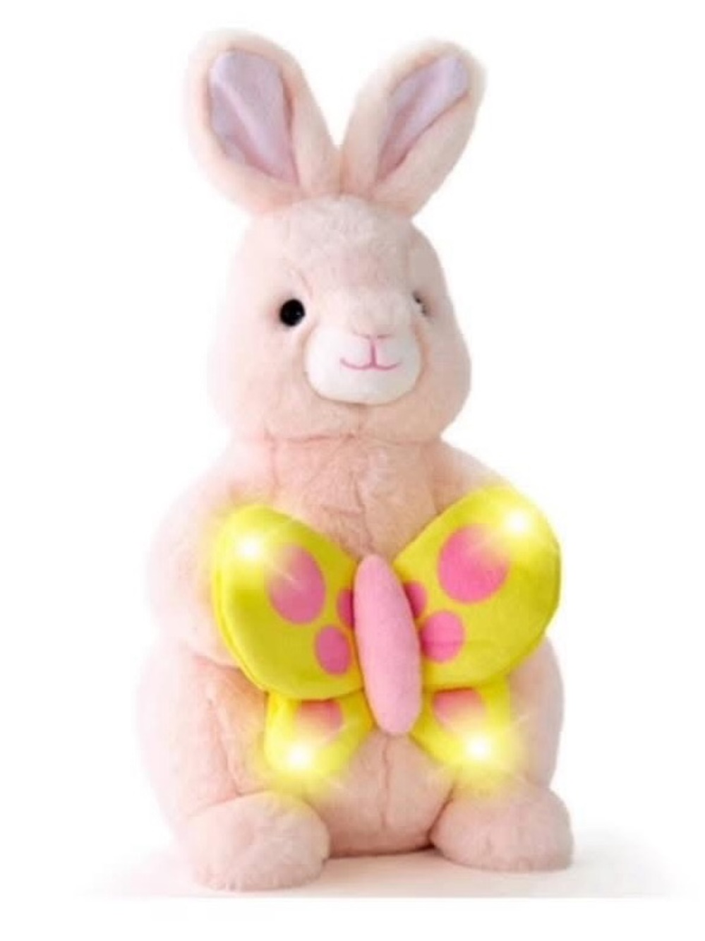 Pink Bunny Plush with Yellow Butterfly